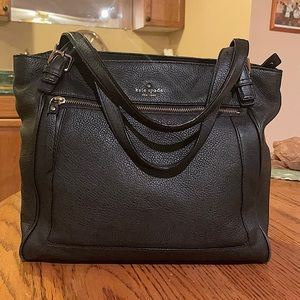 Large black leather Kate Spade purse. Like new.